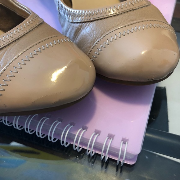 Cole Haan Elsie Cap Toe Nude Wedge Heels - Picture 6 of 7